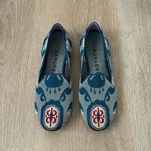 Rothy’s Women’s Loafers | Moroccan Blue Print | Shoes Size 9.5